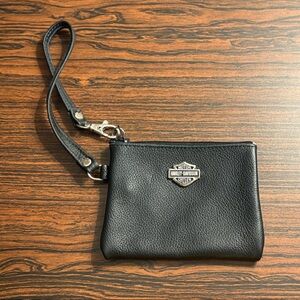 Harley-Davidson Black Wristlet with Silver Logo